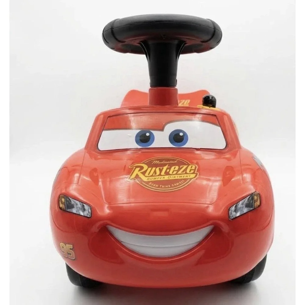 Lightning McQueen Racer Ride-On Car Toddlers Engine Sounds Music Lights Steering